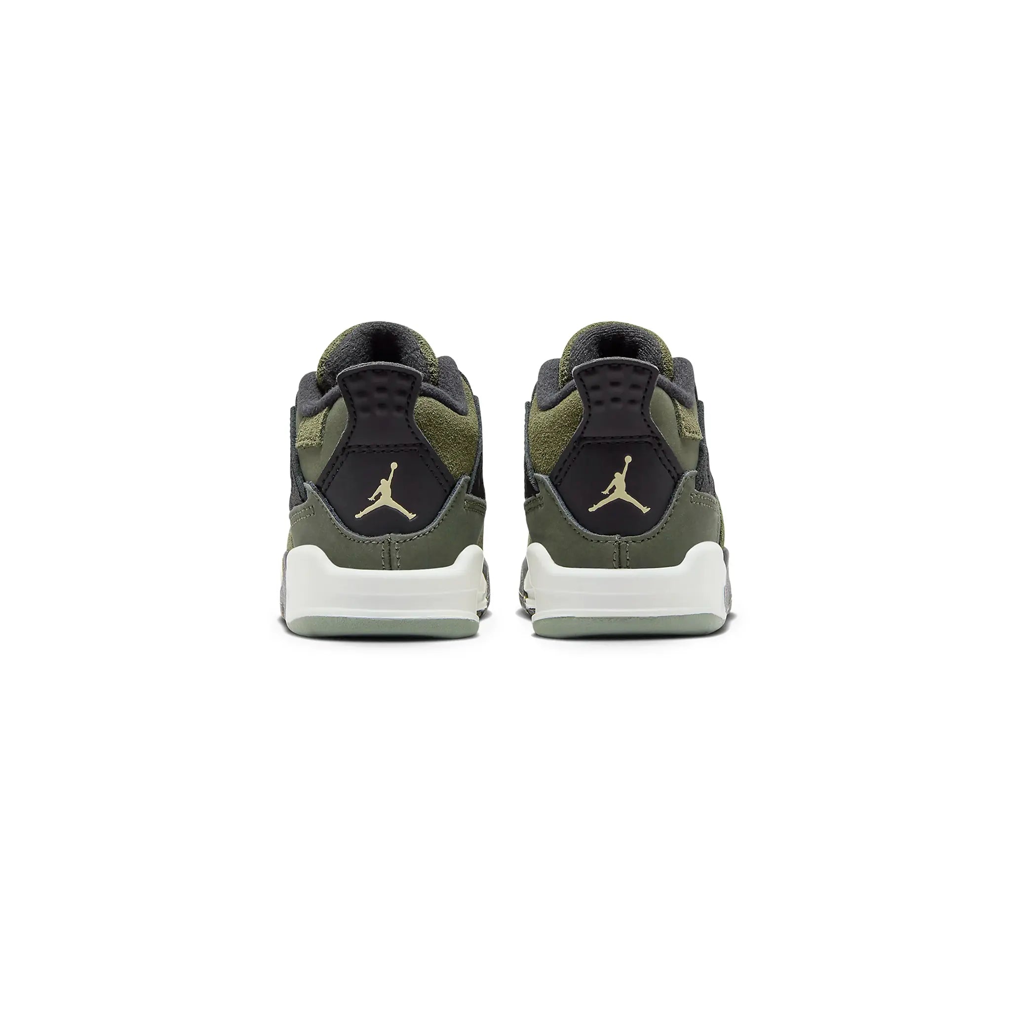 Back view of Air Jordan 4 Retro SE Craft Olive (TD) FB9927-200